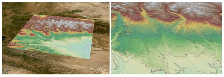 A shaded relief map is one example of a Lidar-derived product. These maps help to visualize changes in elevation across a landscape.